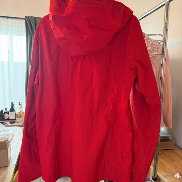 J. Lindeberg Men’s Golf Jacket Rain Windbreaker Small Red TX Shield Aerial Lite - Picture 8 of 11